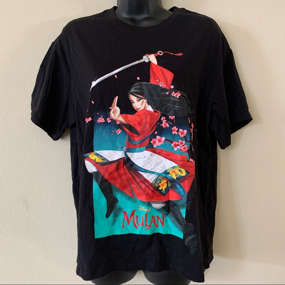 Disney Mulan Anime Print Short Sleeve T Shirt